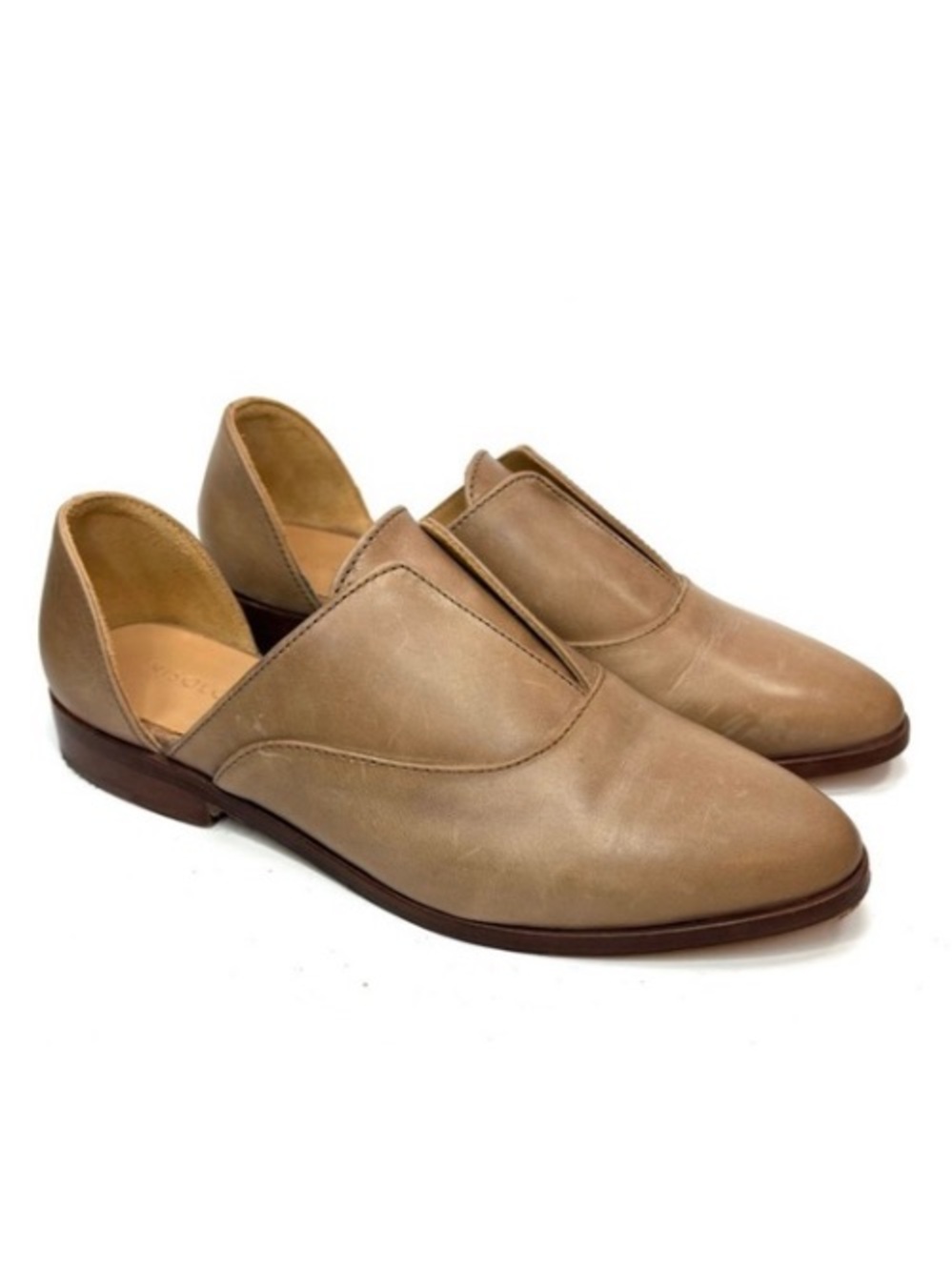 Nisolo Emma D’Orsay Tan Leather Flats | 7.5